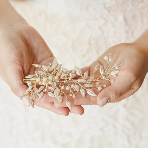 NEW Gold Bridal Hairpiece - Picture 4 of 5